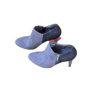 Dex Flex by Dexter Comfort Heeled Zip Ankle Booties NWT size 7.5 Gray 7-1/2